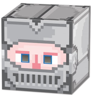 Knight 8-Bit Box Head Costume Accessory