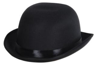 Black Satin Sleek Derby Hat