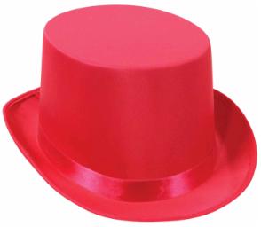 Pink Satin Sleek Top Hat