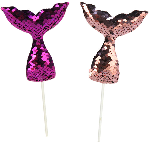 Sequined Mermaid Tail Picks, 4 Pack