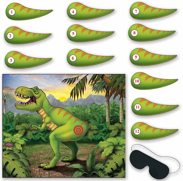 TAIL ON DINOSAUR GAME 18"X21.5" 1/PKG