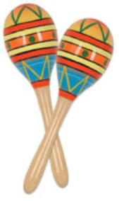 8" FIESTA FUN PARTY MARACAS 2/PKG
