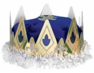 Blue Velour Royal Queen's Crown