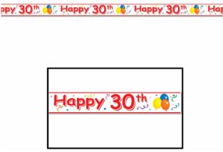 Happy 30th Birthday Party Tape