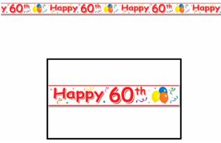 Happy 60th Birthday Party Tape
