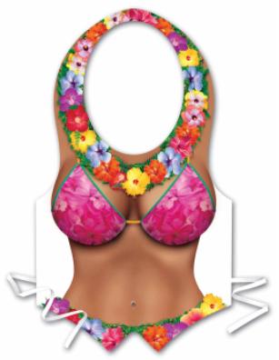 Plastic Beach Babe Vest for Luau Parties