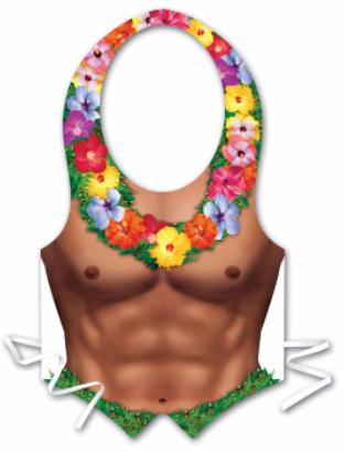 Plastic Beach Hunk Vest for Luau Parties