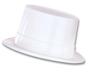 White Plastic Top Hat