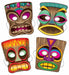 10-Inch Tiki Masks, 4-Pack