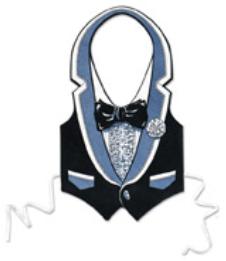 Plastic Tuxedo Vest for Awards Night Parties