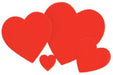 Assorted Red Heart Decorations, 9 Count