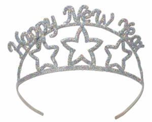 Glittered Happy New Year Tiara, 1 Count
