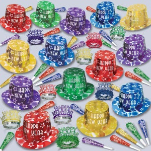 Gem-Star Deluxe New Year's Party Kit for 100