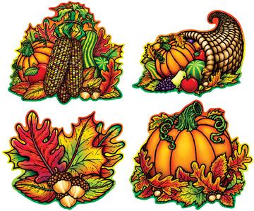 Autumn Splendor Cutouts, 4-Pack, Pack of 3