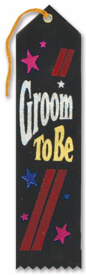 Groom To Be Award Ribbon, 2 x 8 Inches
