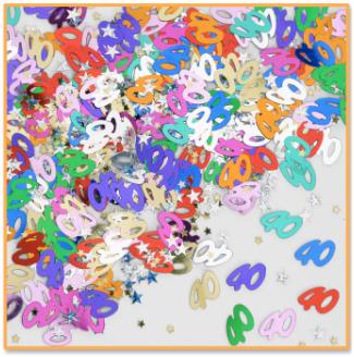 40 & Stars Confetti, 1/2 oz