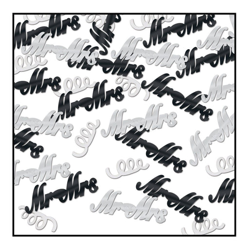 Mr & Mrs Confetti in Black & Silver