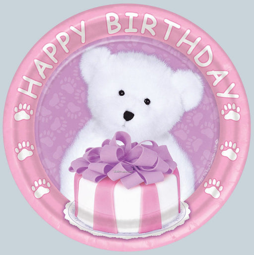 Pink Boyds Bears Happy Birthday Plates 7"