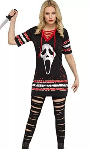 Ghost Face Dress Adult Costume X-Large 14-16 (1/Pk)