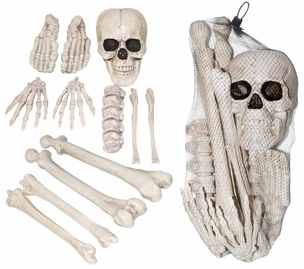 12-Piece Bag of Bones Halloween Decoration