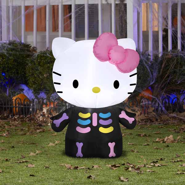 Hello Kitty Neon Skeleton 3 ft Airblown Inflatable