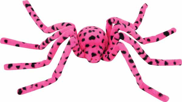 47-Inch Pink and Black Spider Decoration