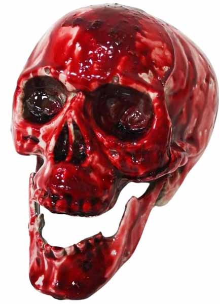 6.3-Inch Bloody Skull Halloween Decoration