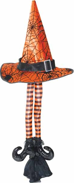 Animated Hat with Witch Legs Halloween Decoration