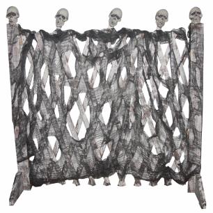 42-Inch Skull-Topped Halloween Fence Prop