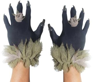 Green Witch Glove with Flower Ring