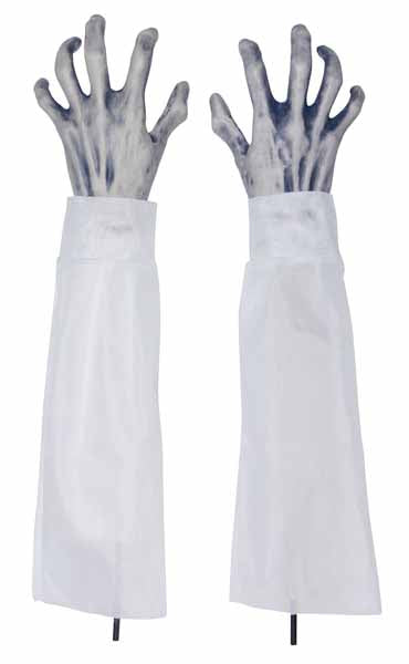 Creepy Hands Halloween Decoration with White Sleeves
