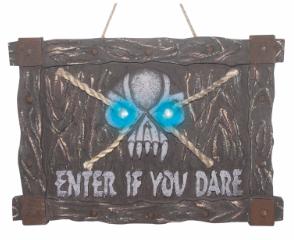 Light-Up Enter Halloween Sign, 11 x 16 Inches