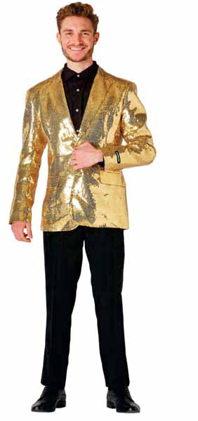 Suitmeister Men's Gold Sequin Blazer, Small