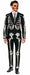 Suitmeister Men's Skeleton Grunge Black Suit, X-Large