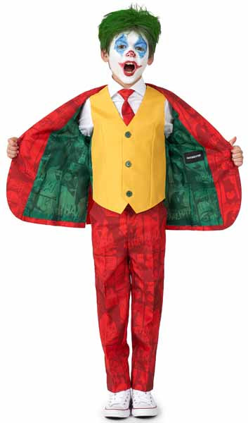 Suitmeister Scarlet Joker Suit for Boys, Large