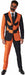 JACK-O PINSTRIPE MEN SUIT BLACK LARGE