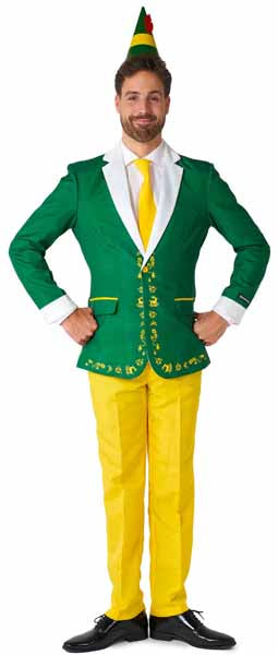 Suitmeister Men's Elf Christmas Suit, Medium