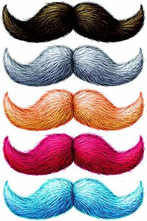 StacheTats Fuzzy Wuzzy Temporary Mustache Tattoo