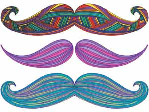 Stachetats Junior Disco Glitter Moustache