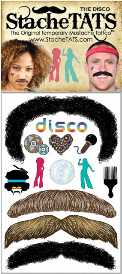Stachetats Regular Disco Temporary Mustache Tattoos