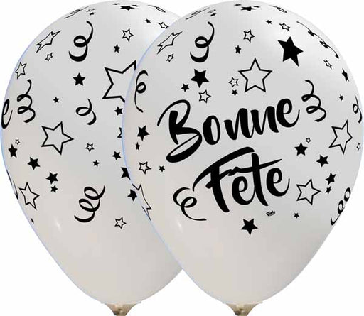 BONNE FETE ALL OVER 12" WHITE LAT 50/BAG