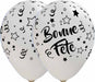 BONNE FETE ALL OVER 12" WHITE LAT 50/BAG