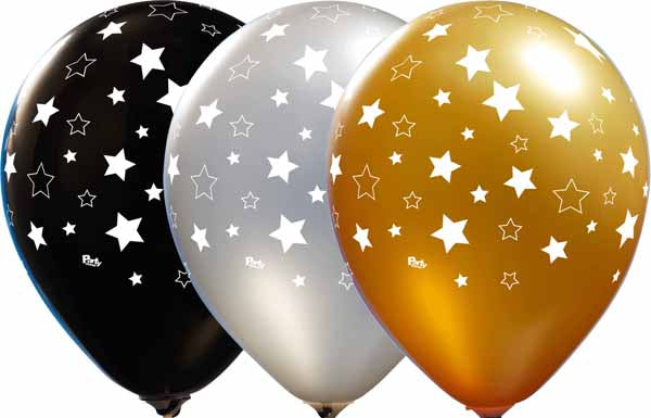 STARS ALL-OVER 12" CLASSY ASST 50/BG