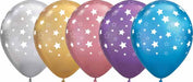 STARS ALL-OVER 12" CHROME ASST 50/BG
