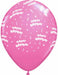 HAPPY BDAY ALL OVER 12" 50/BAG PINK