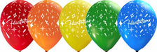 French Congratulations 12-Inch All-Over Print Latex Balloons, 50 Count