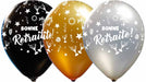Bonne Retraite 12-Inch Printed Latex Balloons, 50 Count