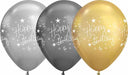 HAPPY BDAY SCRIPT 12" CLASSY AST 50/BG