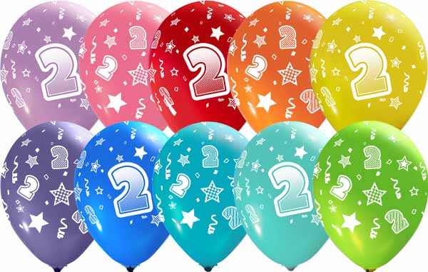 #2 NUMBERS-ALL-OVER 12" TRENDY ASST 50/B