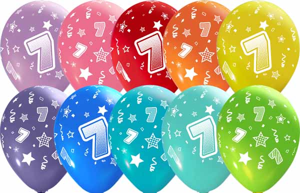 #7 NUMBERS-ALL-OVER 12" TRENDY ASST 50/B